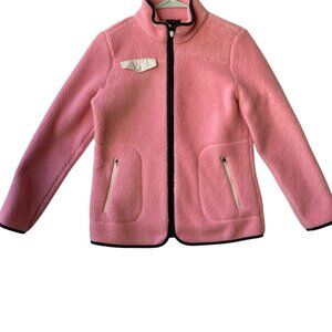 Vintage Talbots Pink Womens Jacket Coat Size Petite Small Full Zip Barbie Fleece